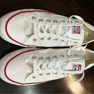 Converse All Star White and Red Sneakers